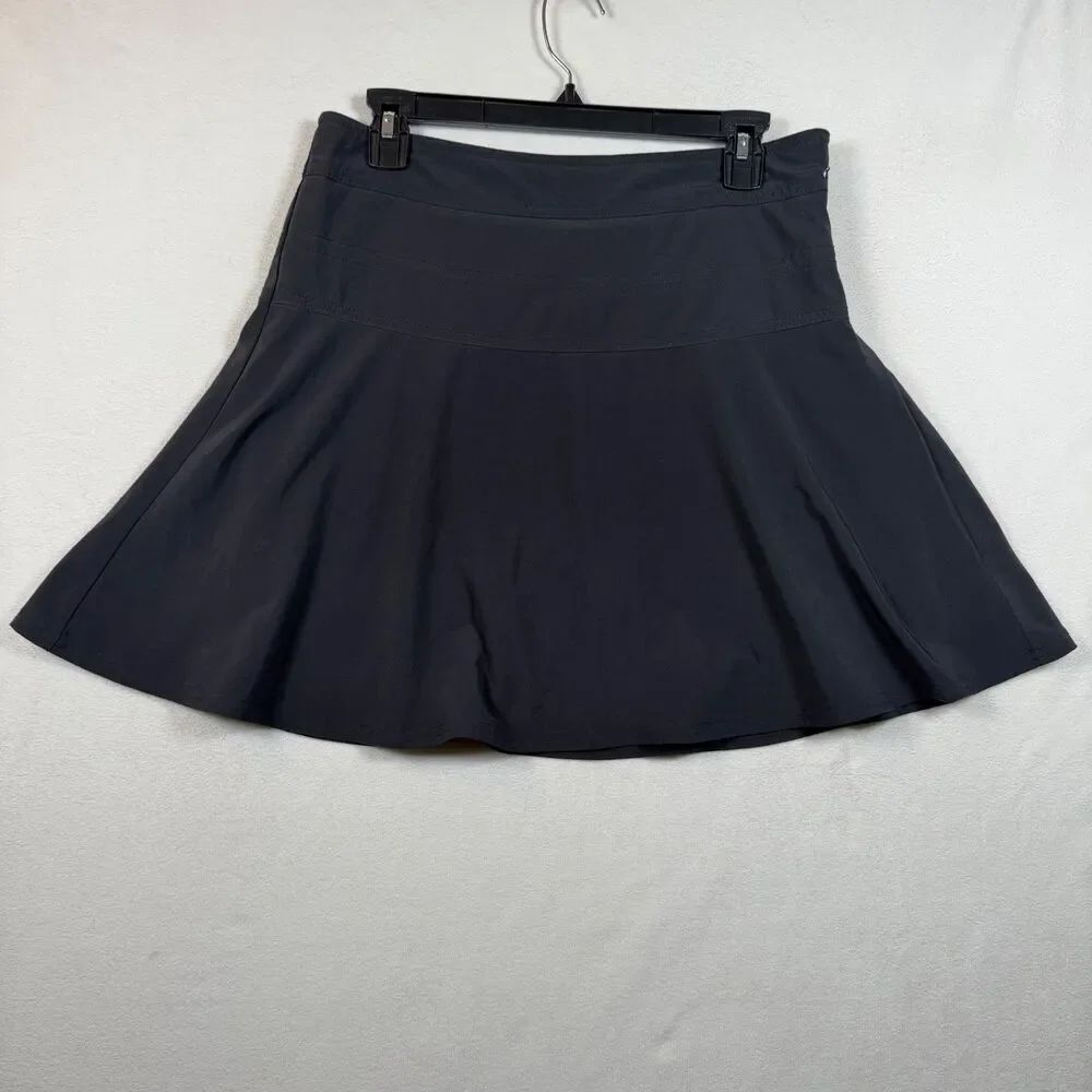 Athleta Everyday Skort Black Size 6 Athletic Golf Tennis Skirt Zip Pocket Stretc